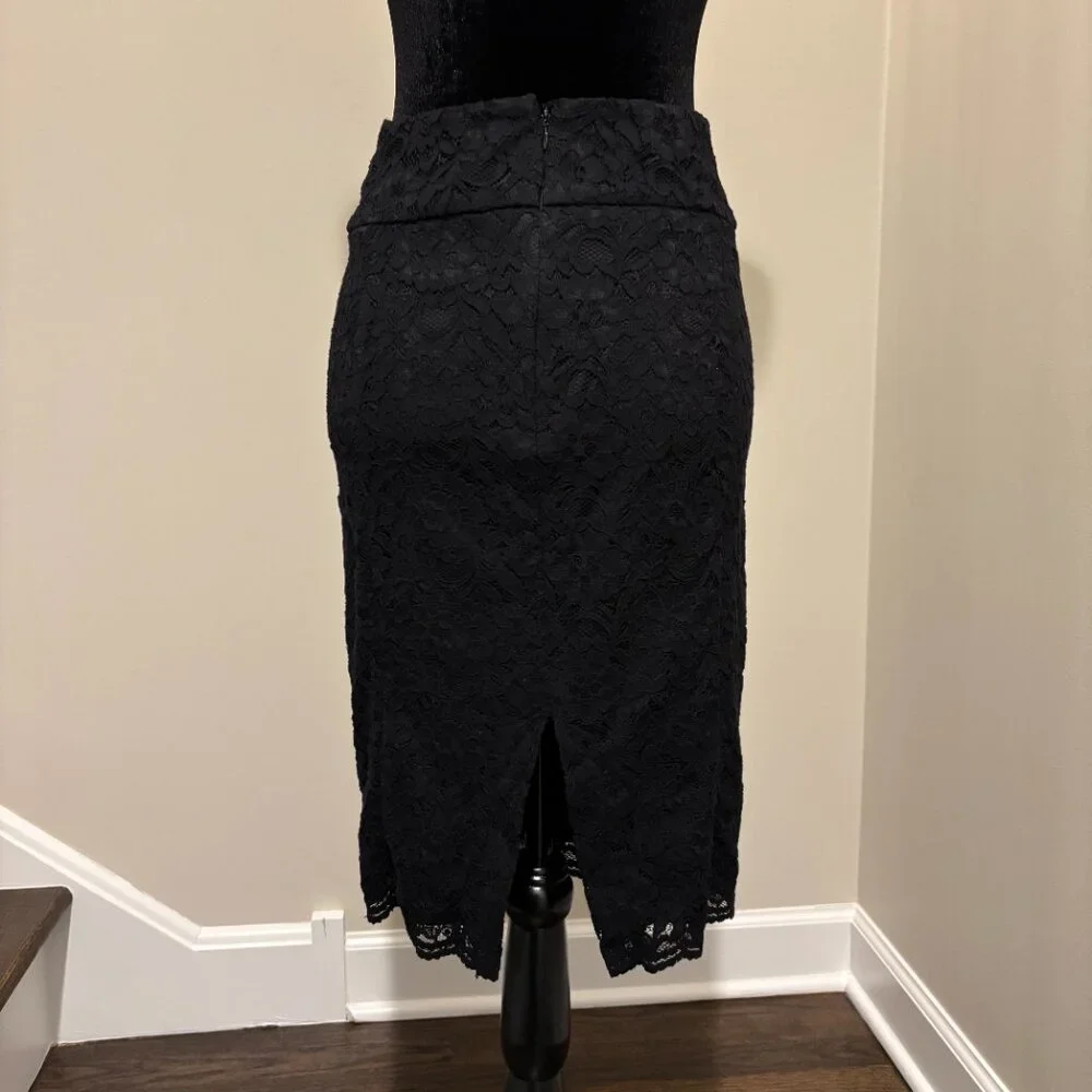 EXPRESS | Black Lace Pencil Skirt | Size 4 - Picture 5 of 8